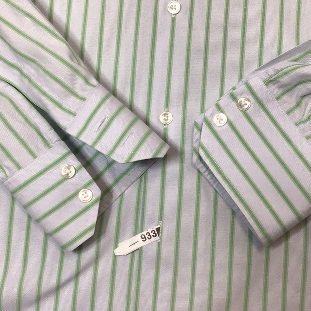 BOSS Hugo Boss Regular Fit Cotton Pinstripe Long Sleeve Dress Shirt Sz.15.5 - Picture 6 of 9